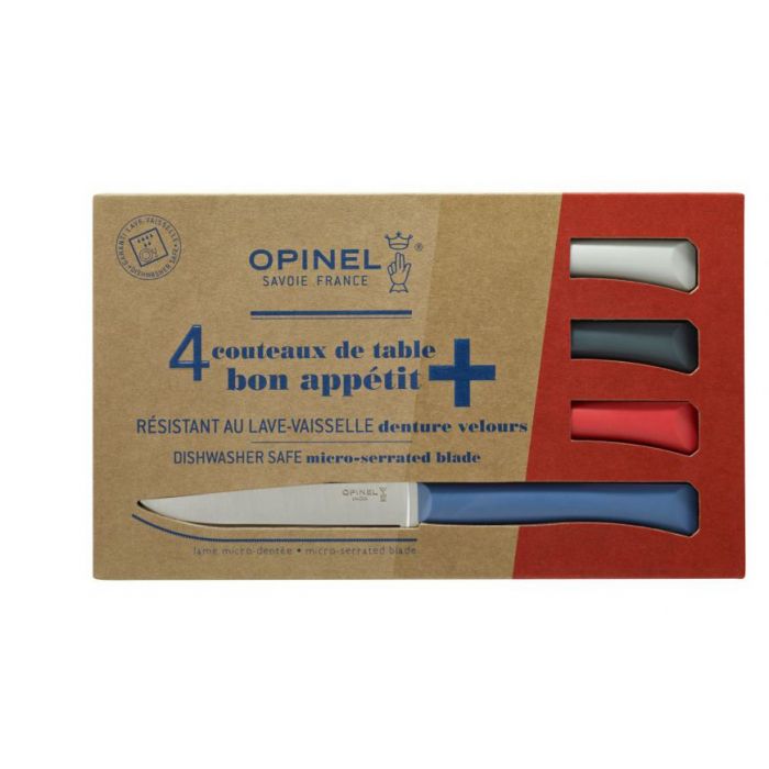 Набор столовых ножей Opinel, полимерная ручка, нерж, сталь, кор. разноцветные. 002048