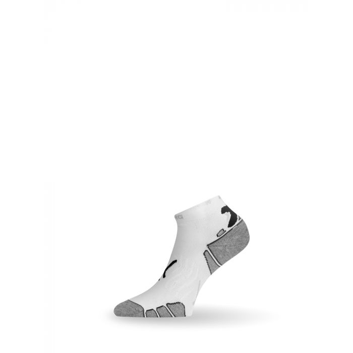 Носки Lasting RUN 009 microfiber+polypropylene белый с черной полоской, размер L (42-45)