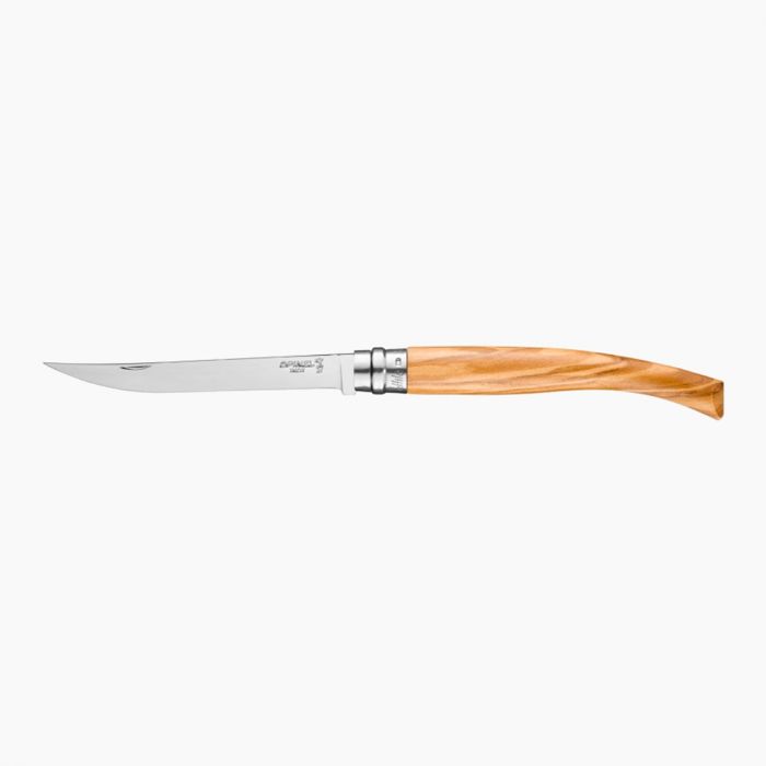 Нож филейный Opinel №12, нержавеющая сталь, рукоять оливковое дерево