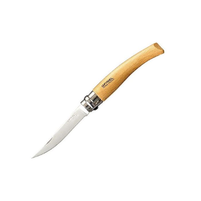 Нож филейный Opinel №8, нержавеющая сталь, рукоять из дерева бука, 000516