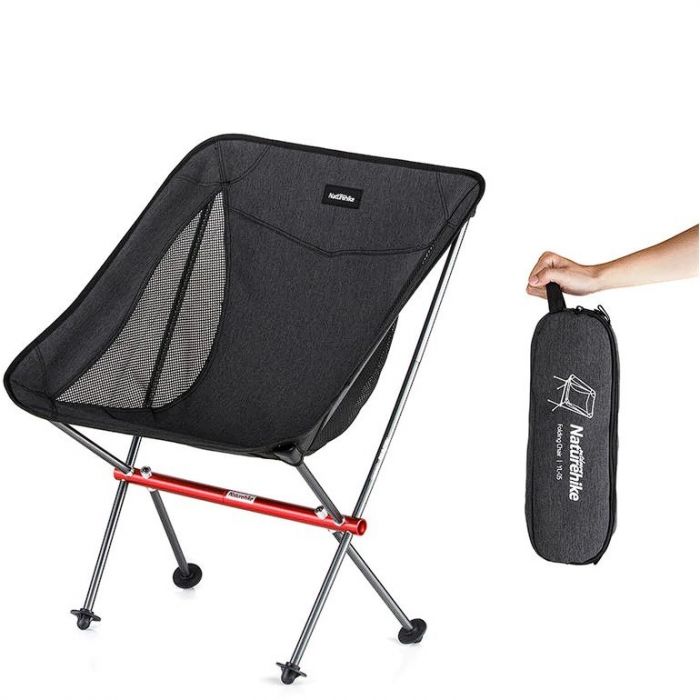 Стул Naturehike NH18Y050-Z складной черный, 6927595730676