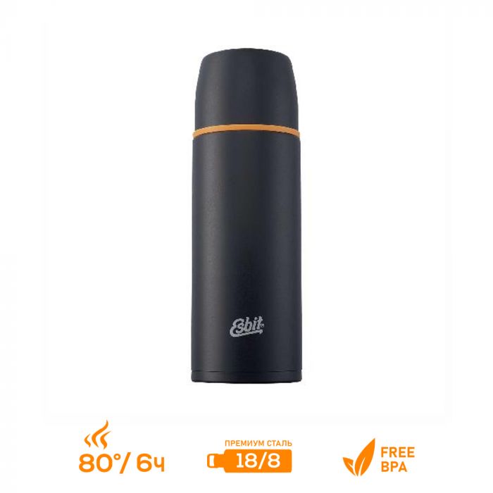 Термос Esbit VF1000ML, черно-оранжевый,
