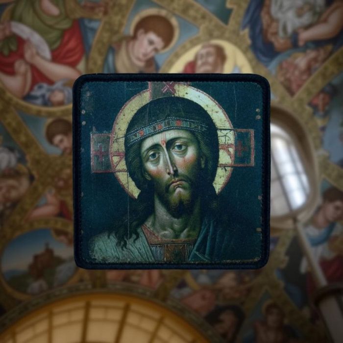 Нашивка, патч "Спас Нерукотворный" тактическая с липучкой.