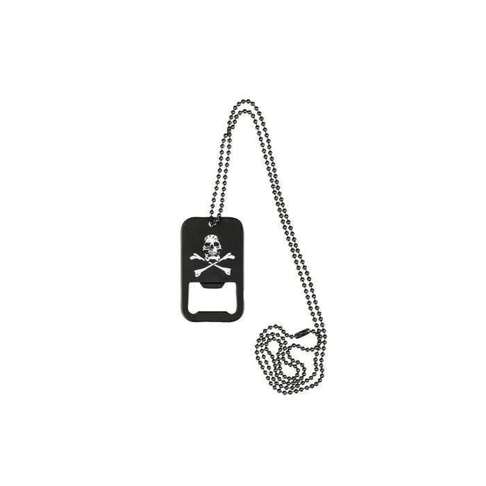 Жетон с цепочкой DOG TAG BOTTLE OPENER SKULL Mil-Tec , цвет Black