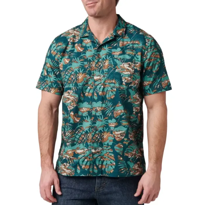 ​Рубашка с коротким рукавом 5.11 Adventure Print Deep Sea Neu Vay Camo