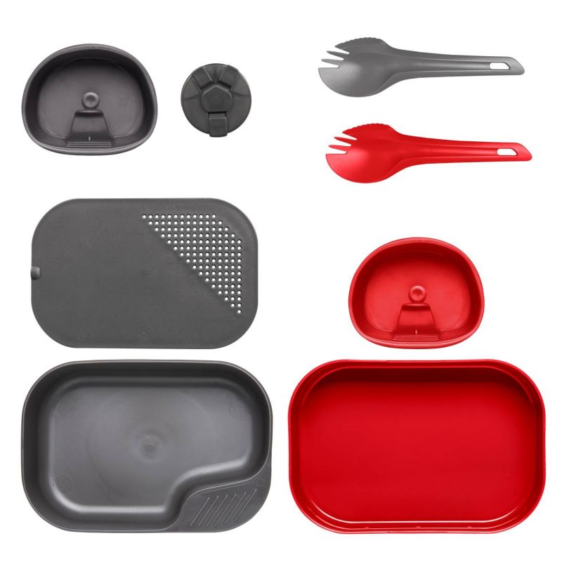 Набор посуды Wildo® CAMP-A-BOX® Duo Complete, цвет - Red / Dark Grey A