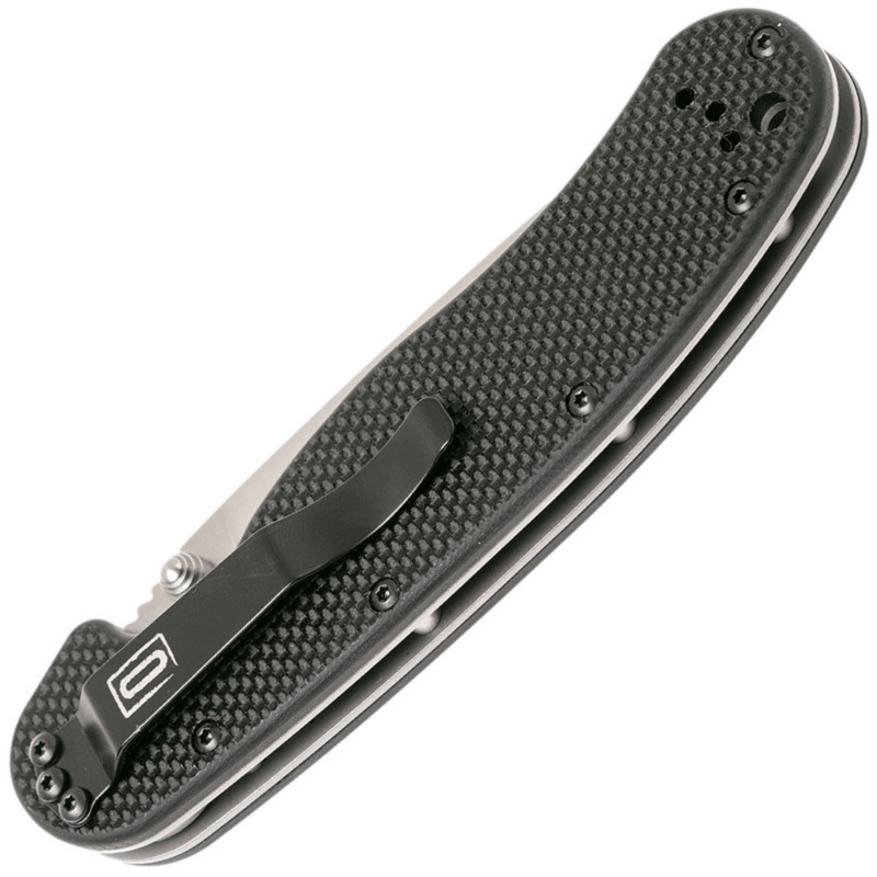 Складной нож Ontario RAT-1A ON8870 AUS-8 Satin Assisted, рукоять Black G10