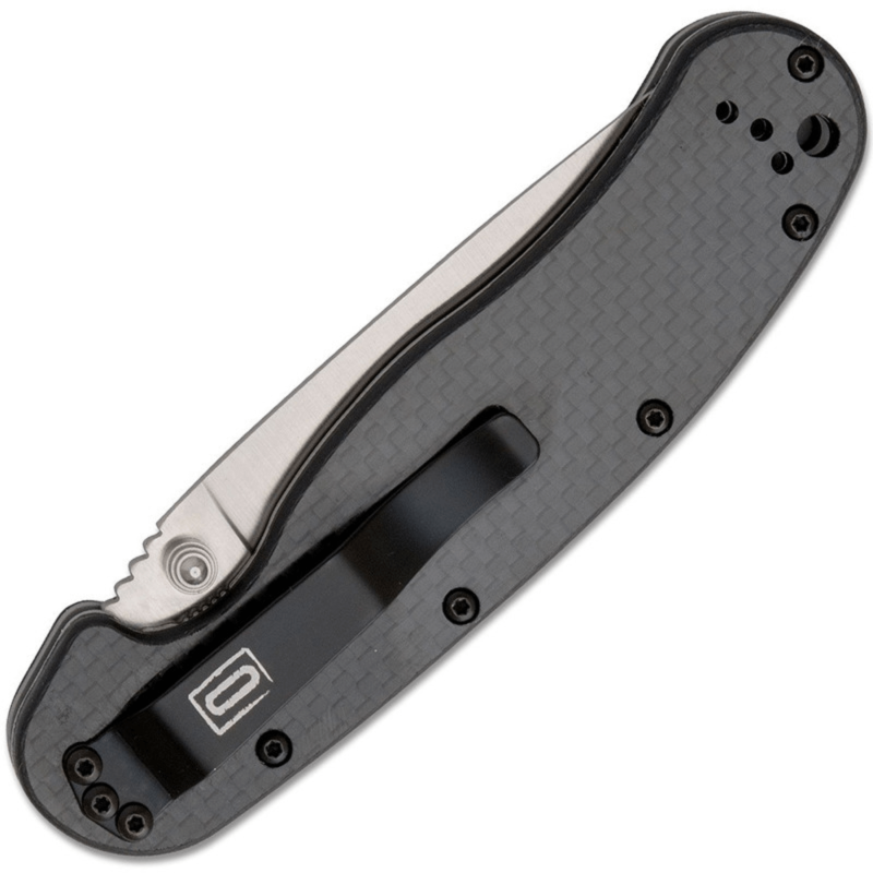 Складной нож Ontario RAT-1 ON8867CF D2 Satin, рукоять Black Carbon Fiber