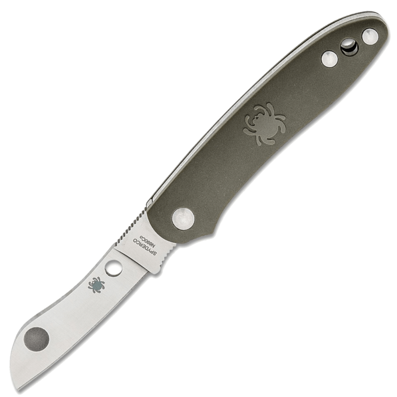 Складной нож Spyderco Roadie cталь N690Co, рукоять Green FRN