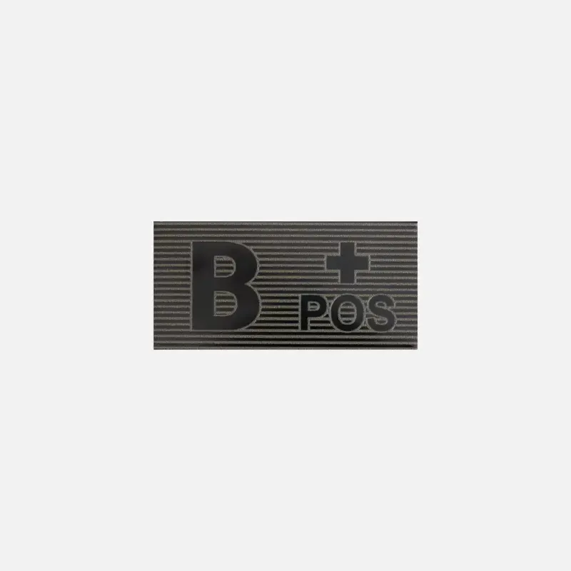 Нашивка с группой крови B Rh+ из полиэфирной ткани