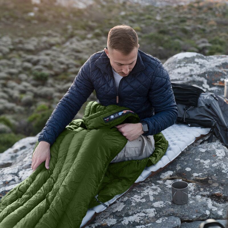 Спальный мешок NATUREHIKE Cicada Wing CW295 Green (утиный пух)