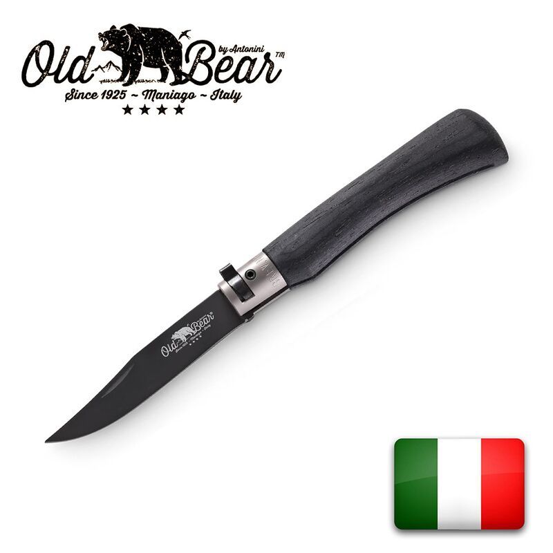 Складной нож OLD BEAR Total Black Size-L Stainless PTFE Laminated Wood (9/21 см)
