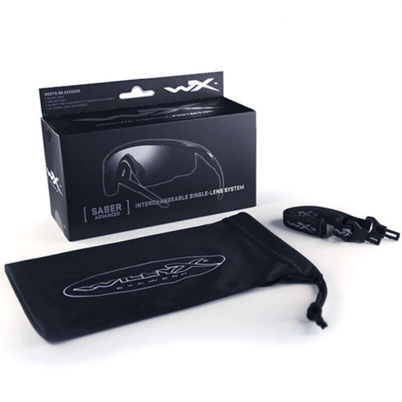 Очки стрелковые с баллистической защитой WILEYX Saber Advanced Matte Black (Vermillion)