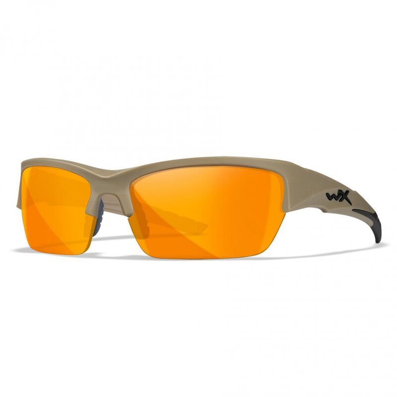 Баллистические очки для тактической стрельбы Wiley X Valor Matte Tan (Clear-Grey-Rust)