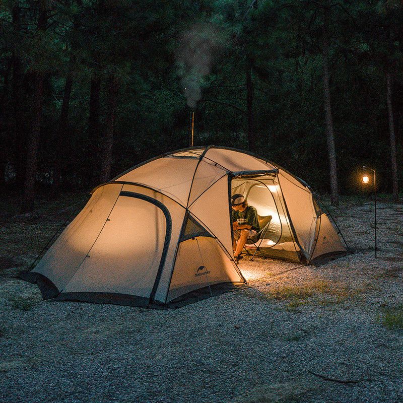 Палатка NATUREHIKE Shandi, 2 спальни+1 комната, серая