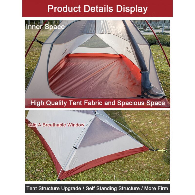 Палатка NATUREHIKE Cloud Up-3 Ultralight, 3 местная, оранжевая