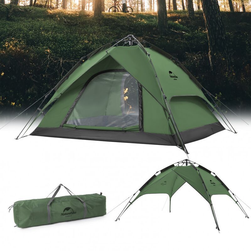Палатка NATUREHIKE Automatic, 3-4 местная, зеленая
