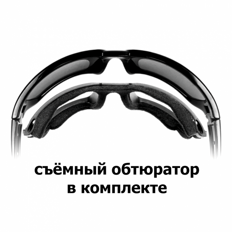 Защитные очки Wiley X Boss Matte Black (Silver Flash)