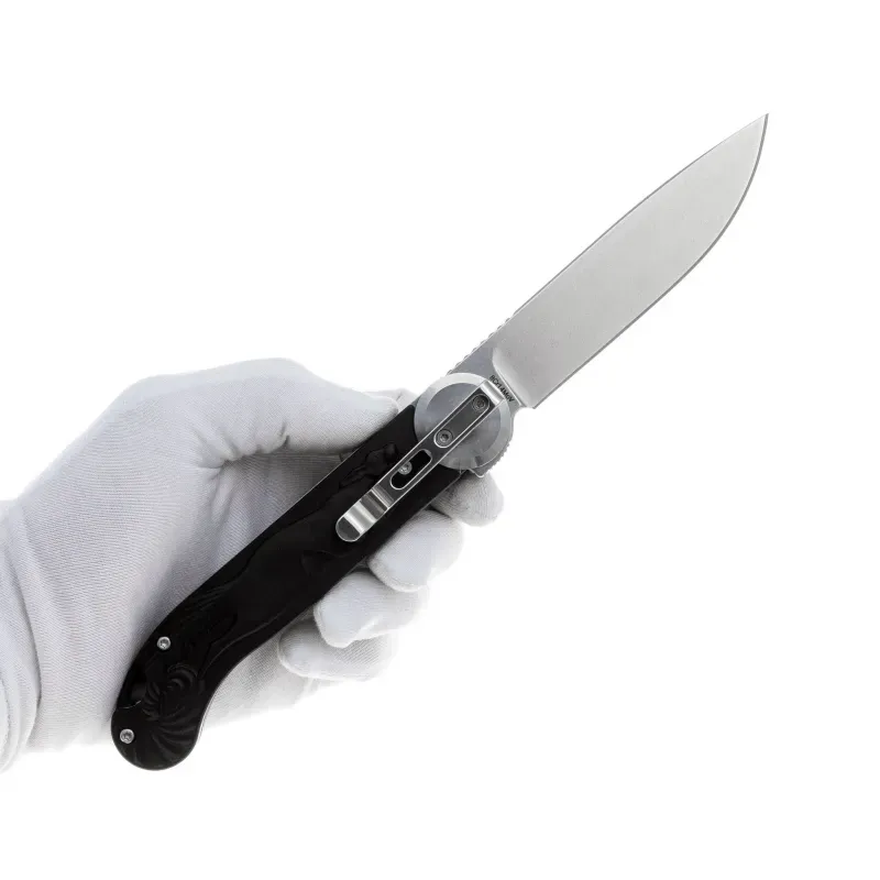 Складной нож Перемен Мысь stonewash 8Cr14MoV, рукоять Black FRN