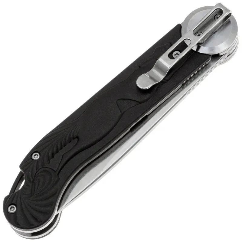 Складной нож Перемен Мысь stonewash 8Cr14MoV, рукоять Black FRN