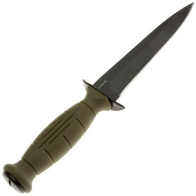 Нож Витязь НР-2 чёрный сталь У8, рукоять оливковый резинопластик