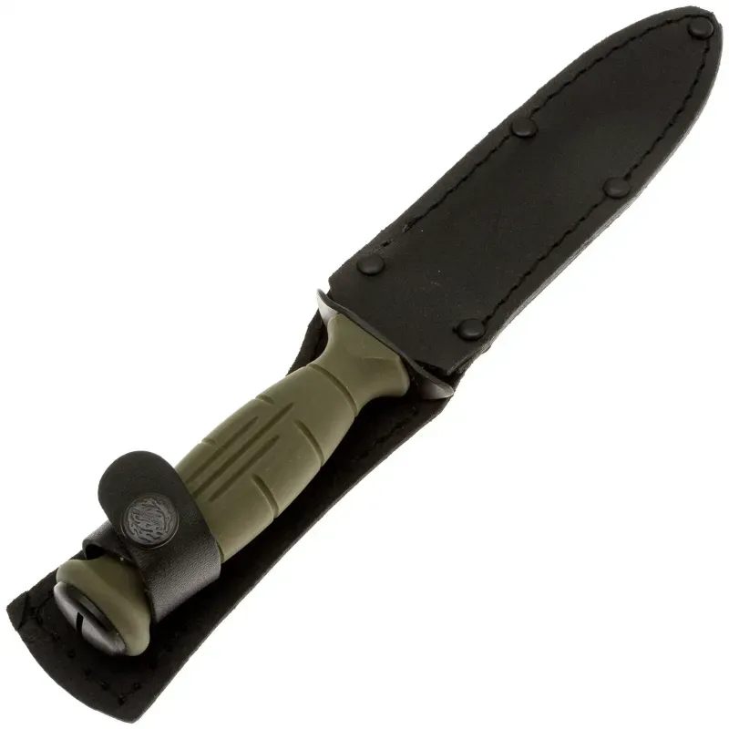 Нож Витязь НР-2 чёрный сталь У8, рукоять оливковый резинопластик