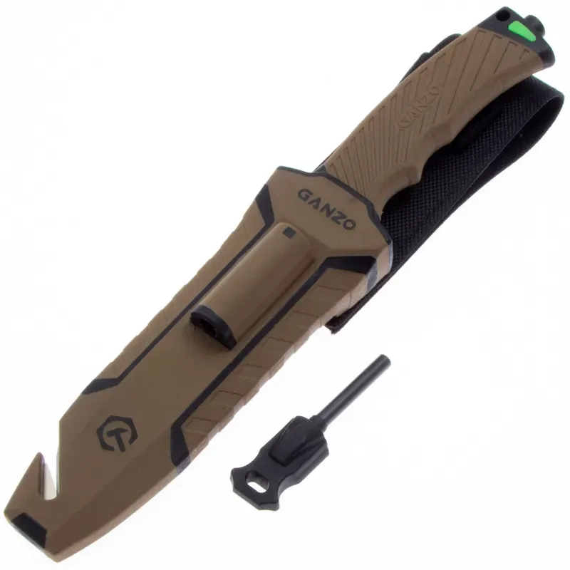 Туристический нож Ganzo G8012 vers.2.0 cталь 8Cr13MoV, рукоять ABS/TPE