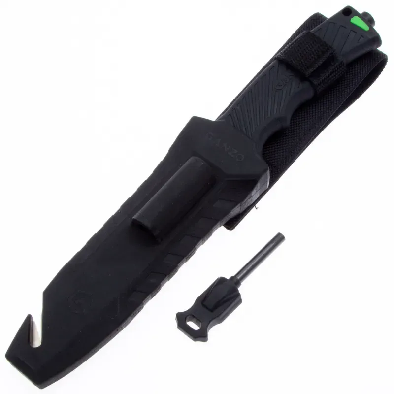 Туристический нож Ganzo G8012 vers.2.0 cталь 8Cr13MoV, рукоять ABS/TPE