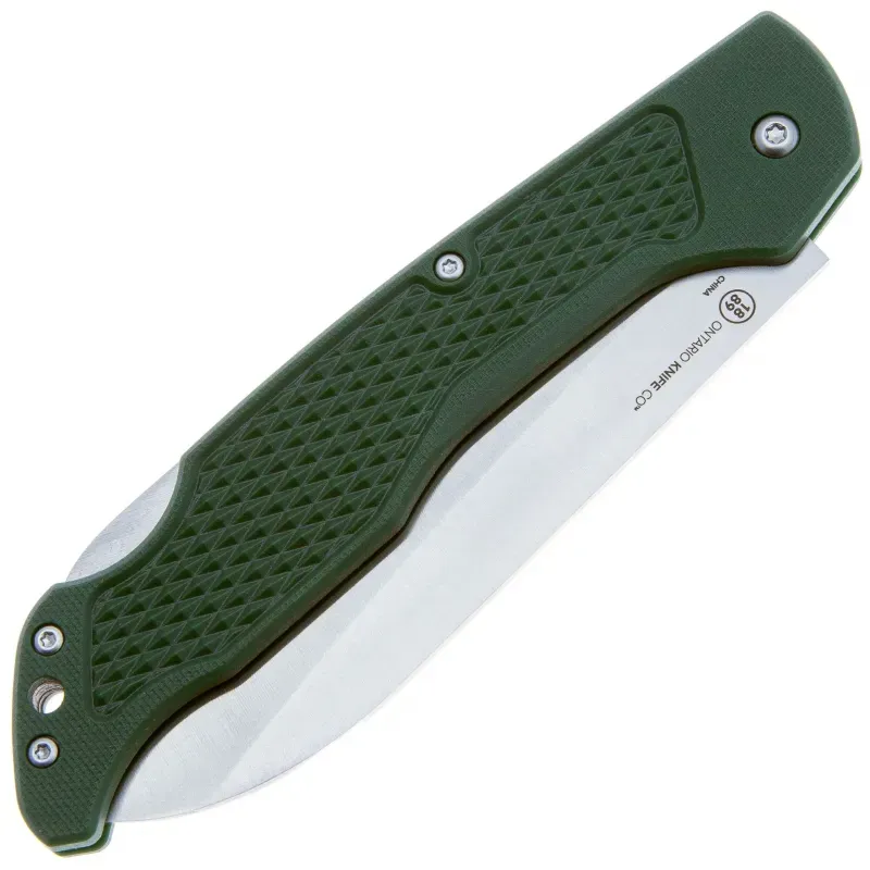 Складной нож Ontario Camp Plus Chef сталь AUS-8, рукоять Green GFN