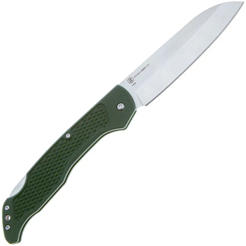Складной нож Ontario Camp Plus Chef сталь AUS-8, рукоять Green GFN