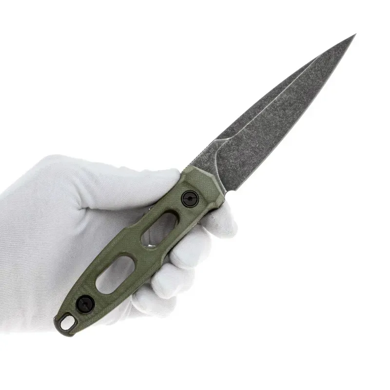 Тактический нож НОКС Кондор-Т blackwash сталь D2, рукоять Green G10