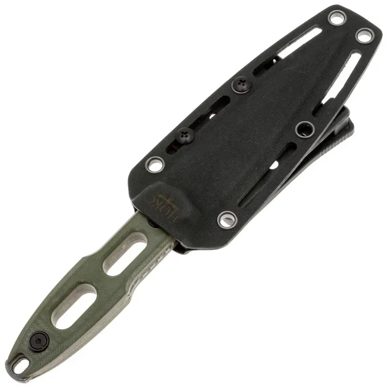 Тактический нож НОКС Кондор-Т blackwash сталь D2, рукоять Green G10