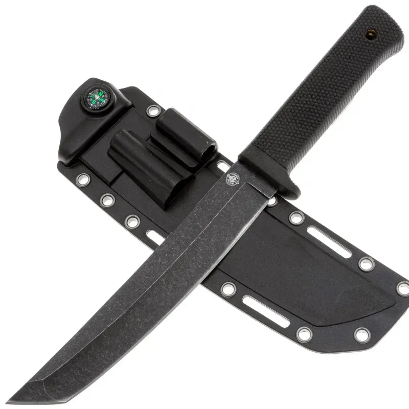 Туристический нож Мастер-К Танто black сталь 420J2, рукоять резина