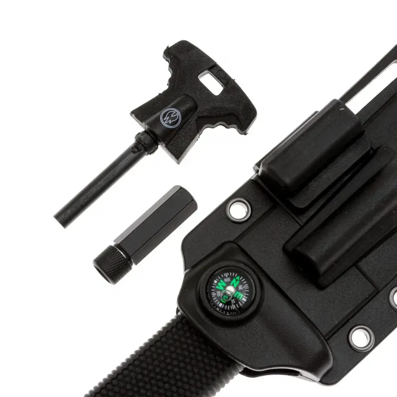 Туристический нож Мастер-К Танто black сталь 420J2, рукоять резина