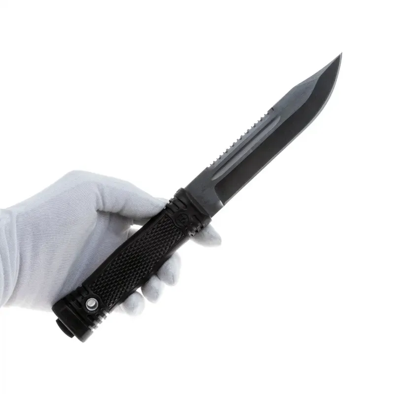 Нож Титова А.С. Удача сталь ресорная 65Г, рукоять резина