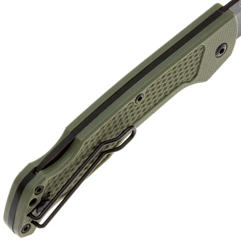 Складной нож Ontario Camp Plus EDC сталь 420, рукоять Green GFN