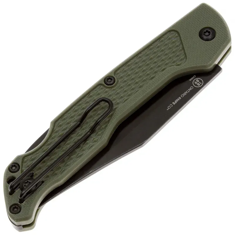 Складной нож Ontario Camp Plus EDC сталь 420, рукоять Green GFN
