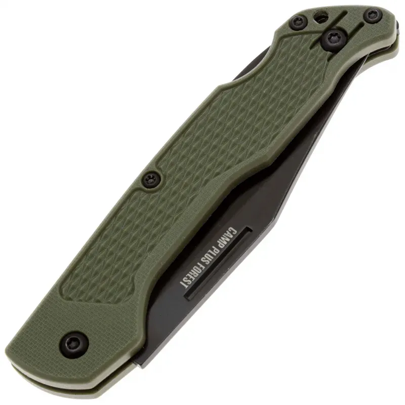 Складной нож Ontario Camp Plus EDC сталь 420, рукоять Green GFN