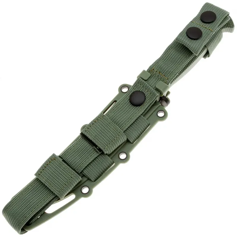 Тактический нож НОКС Смерш М Blackwash сталь AUS-8, рукоять зеленая резина