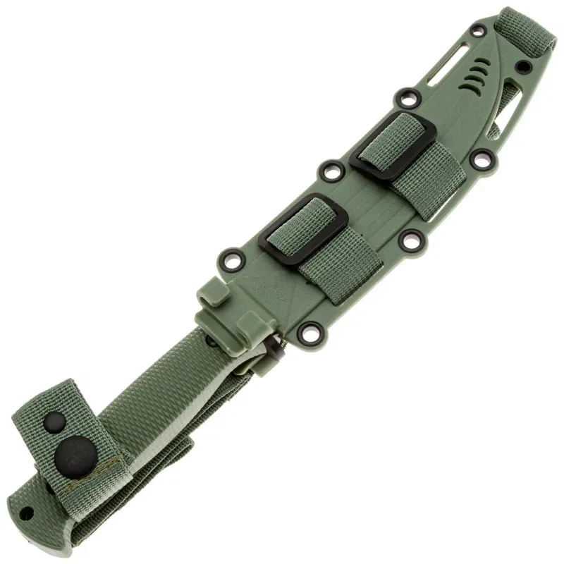 Тактический нож НОКС Смерш М Blackwash сталь AUS-8, рукоять зеленая резина