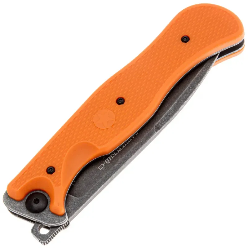 Складной нож НОКС Офицерский-С3 сталь D2, рукоять Orange ABS