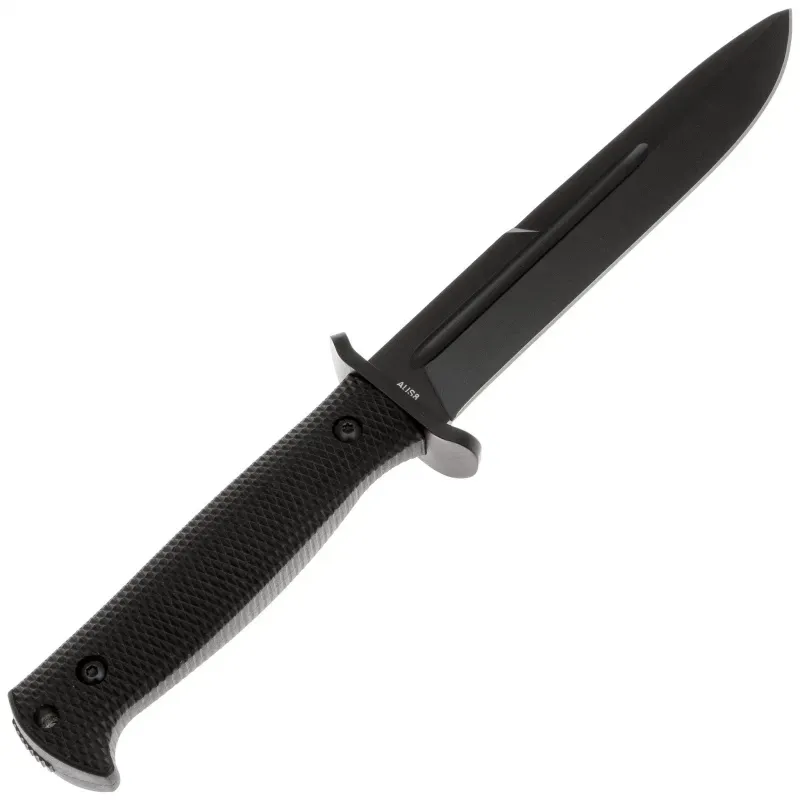 Туристический нож НОКС Кром Blackwash сталь AUS-8, рукоять черная резина