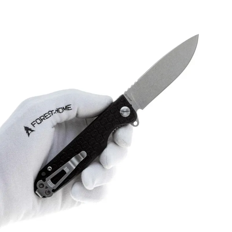 Складной нож Daggerr Dopey DL stonewash сталь 8Cr14MoV, рукоять Black FRN