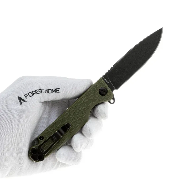 Складной нож Daggerr Dopey DL blackwash сталь 8Cr14MoV, рукоять Olive FRN
