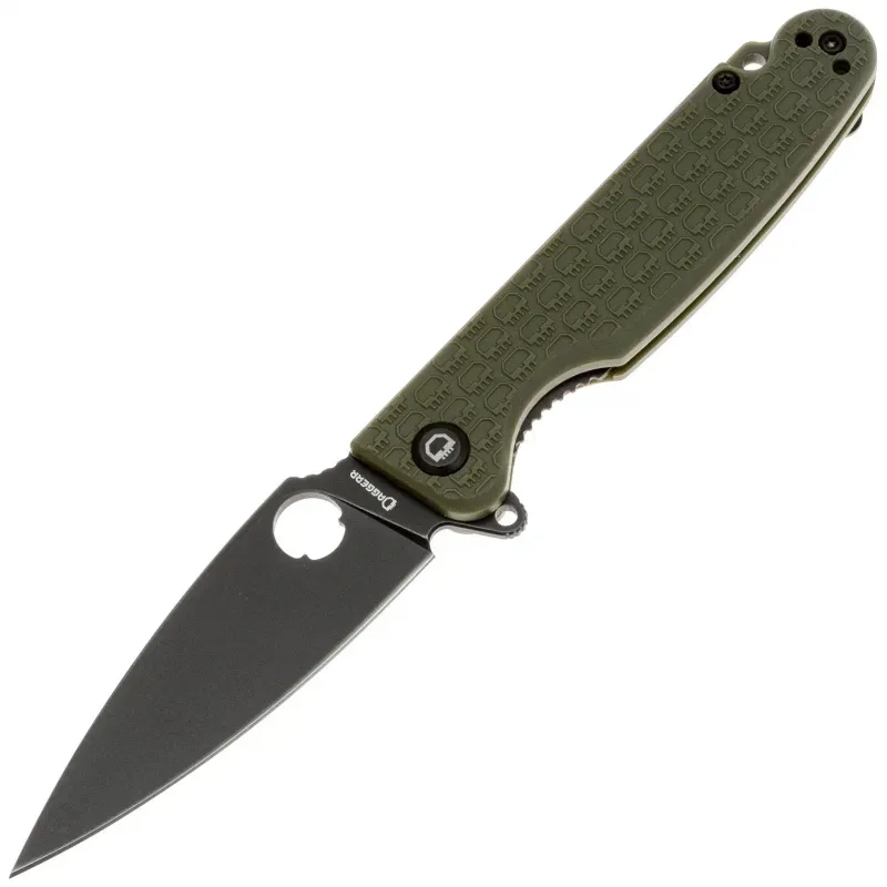 Складной нож Daggerr Piranha DL blackwash сталь 8Cr14MoV, рукоять Olive FRN