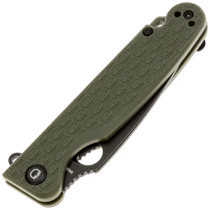 Складной нож Daggerr Piranha DL blackwash сталь 8Cr14MoV, рукоять Olive FRN