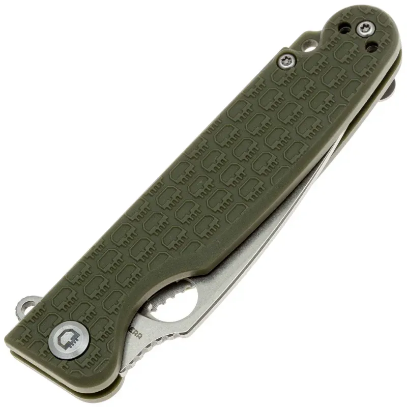 Складной нож Daggerr Piranha DL stonewash сталь 8Cr14MoV, рукоять Olive FRN