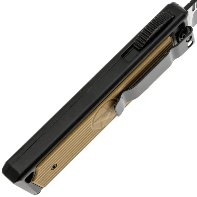 Автоматический нож Витязь ТТ сталь 8Cr13MoV рукоять Black Aluminium/Beige G10