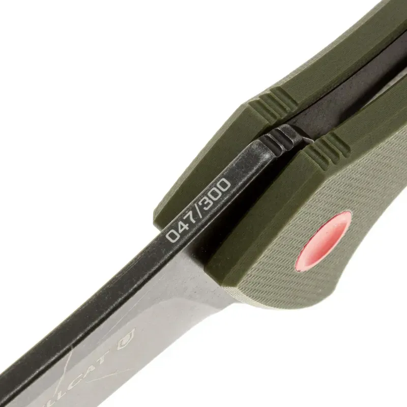 Складной нож Mr.Blade Hellcat Mini Boba Fett blackwash сталь VG-10, рукоять Olive G10