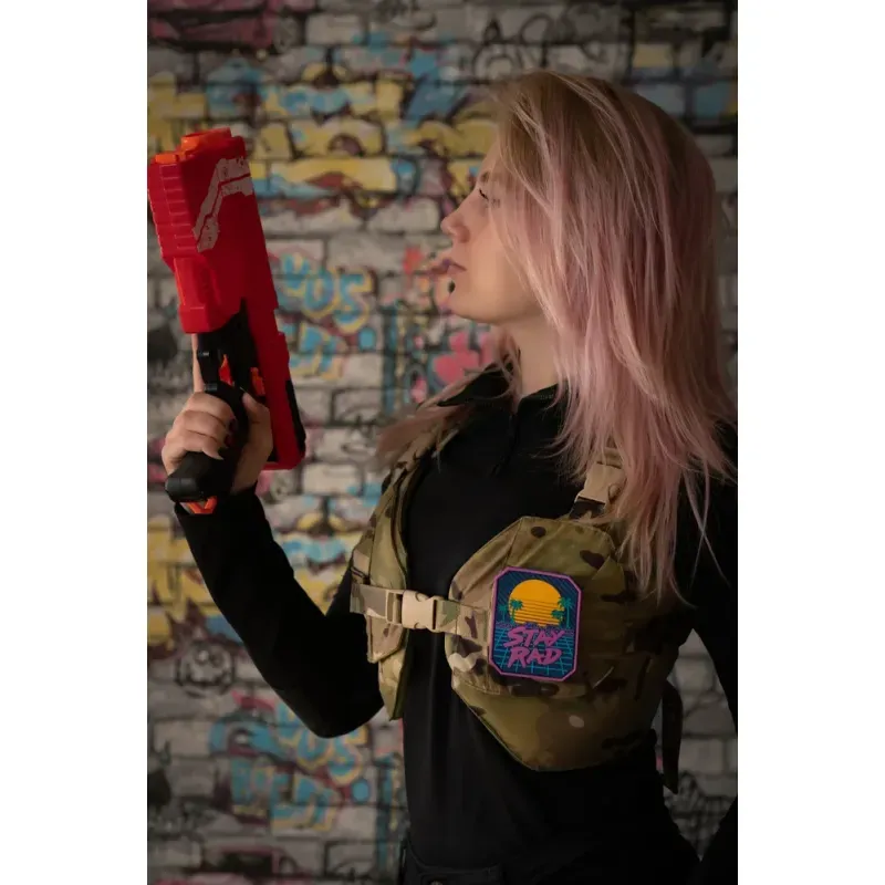 Нашивка, патч "Stay Rad" ПВХ тактическая с липучкой.